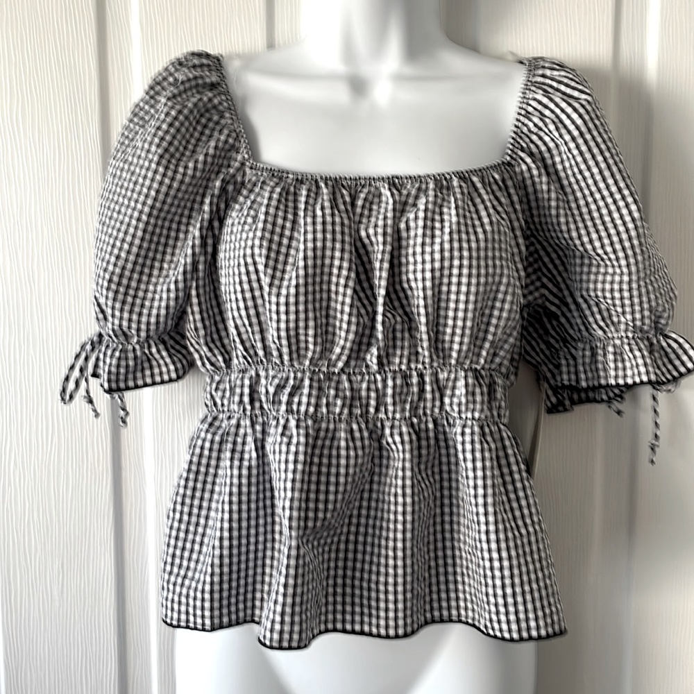 Plaid cropped top